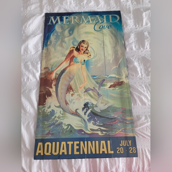 Mermaid Wooden Picture - Picture 1 of 1